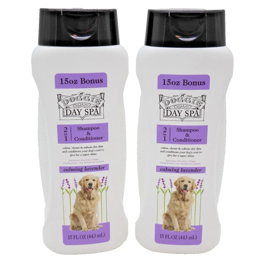 2-Pack | Doggie Day Spa 2-in-1 Shampoo & Conditioner Calming Lavender | 15oz/ea